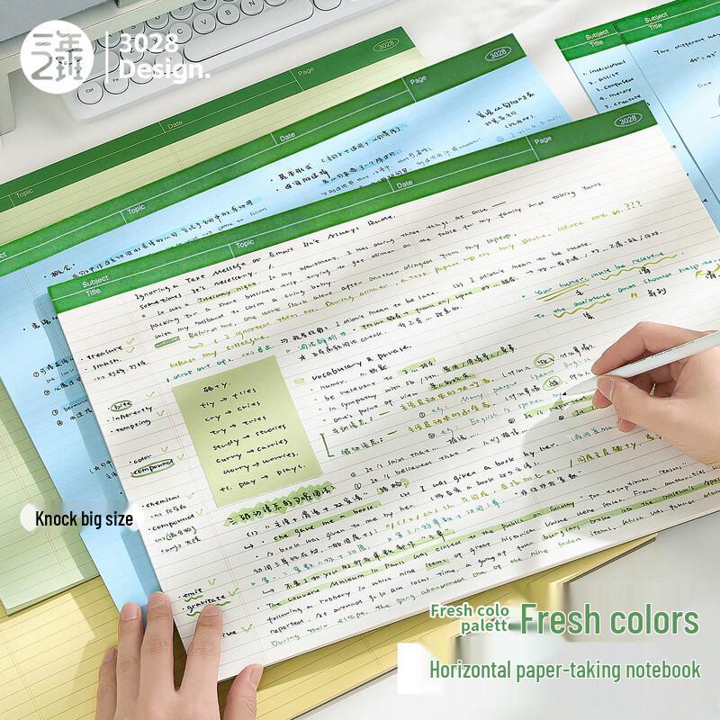3-2 Class A3 Fresh Color Horizontal Tear-Off Memo Pad