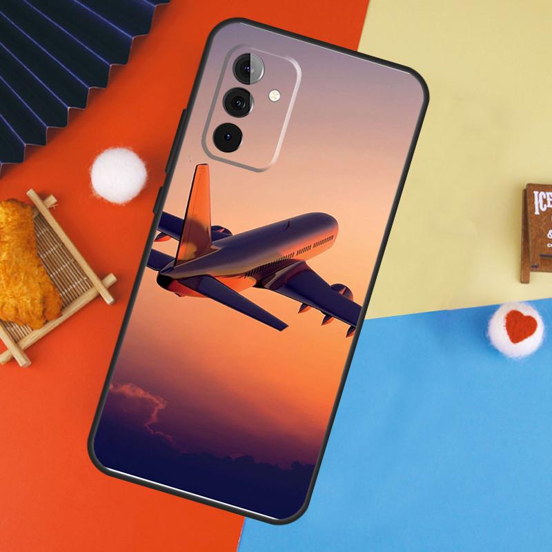 Airplane Plane Aircraft Case For Samsung Galaxy A16 A26 A36 A56 A17 A55 A35 A15 A52 A32 A12 A53 A33 A13 A14 A34 A54