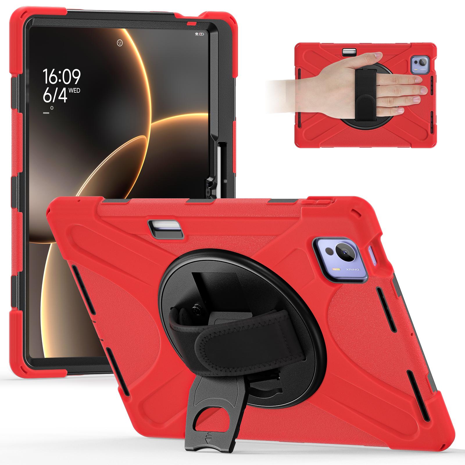 

For Xiaomi Pad 7 Ultra Case TPU+PC+Silicone Kickstand Anti Drop Tablet Cover Red