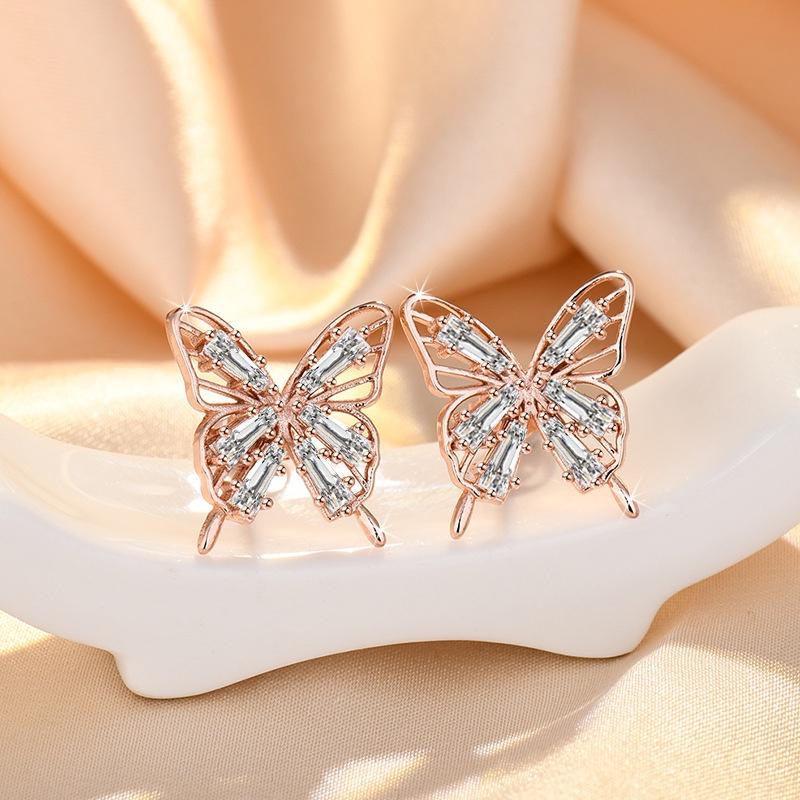 Fashionable And Exquisite Butterfly Bow Ear Studs Minimalist Style Perfect For Everyday Wear