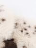 Women's Collar Long Sleeved Spotted Faux Fur Winter Coat