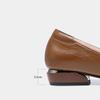 Mid Heel Shoes Women Heels Wedding PU Leather Hollow Out Black Square Heel Formal Shoes Office Lady Spring Fall Zapatos Flats