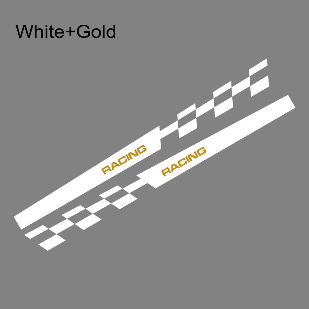2PCS Car Door Racing Stripe Sticker Vinyl Decor Auto Exterior Decal Decor Tuning Accessories For Tesla Model 3 Y S X 2016-2024