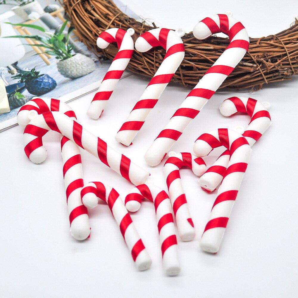 6PCS Christmas Cane Christmas Tree Decoration Pendant New Year Party Decoration Family Toy Christmass Ornaments Gifts