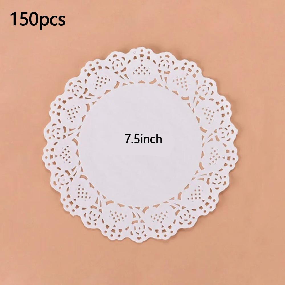 150pcs Lace Doilies Baking Paper Multi-function Placemats New Table Decoration Mat