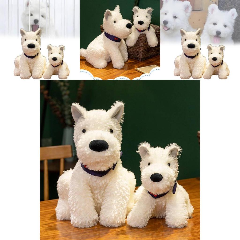Cute West Highland White Terrier Plush Doll Fluffy Stuffed Animal Ideal For Birthdays And Special Occasions