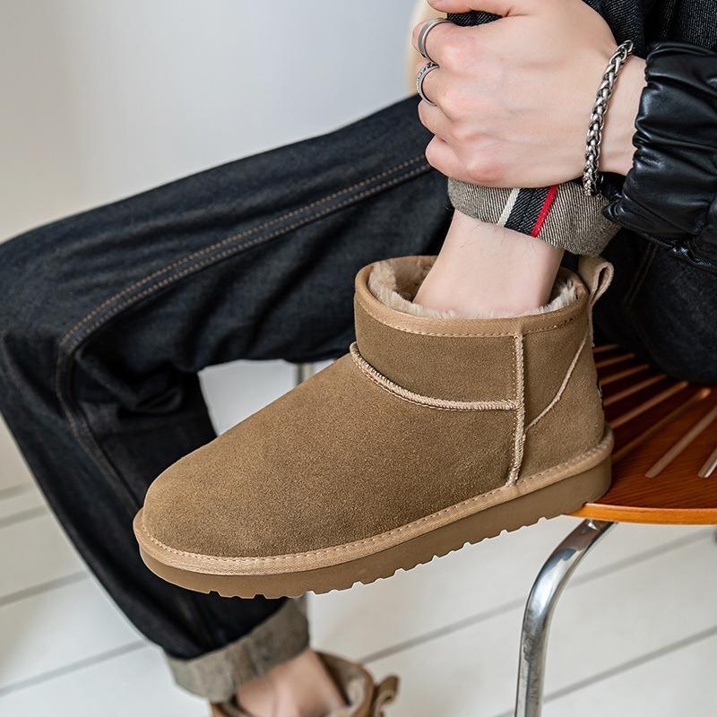 3206 Snow Boots Men's Velvet Thickened Warm Bread Shoes Casual Non-slip and Cold-proof Large Cotton Shoes Men's Boots Retro Style