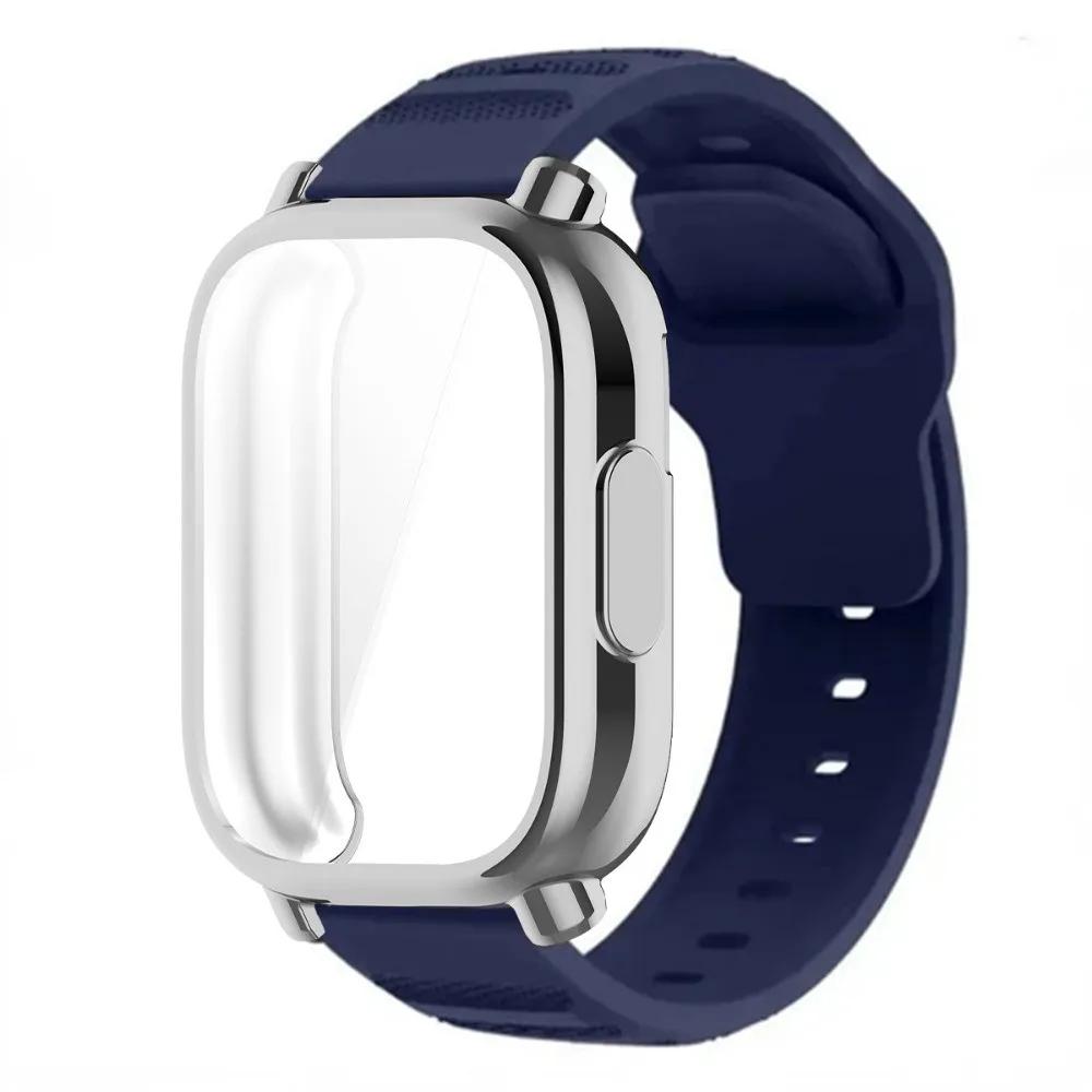 Breathable Silicone Strap+TPU Screen Protector For Redmi Watch 5 Active Band Soft Case For Redmi Watch 5 Lite Sports Band Correa