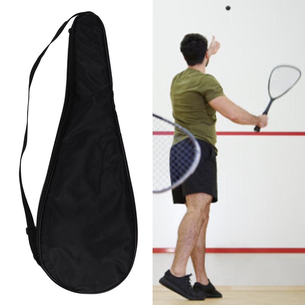Squash Racquet Cover Bag Lightweight Padded Racket Carrying Bag with   Shoulder Strap