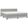 3140401 vidaXL Divan Bed with Mattress Light Grey 200x200cm Fabric