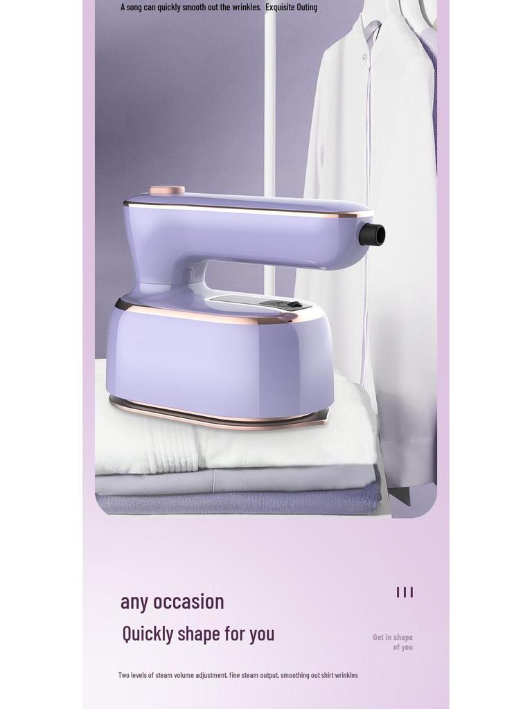 Portable Handheld Steam Iron: Dual-Use, Dry & Wet, Rotatable, Foldable, Travel-Friendly Garment Steamer