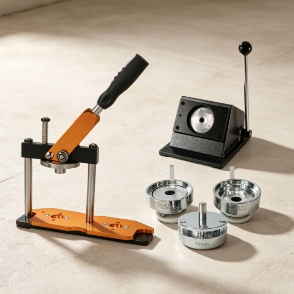 Button Maker Machine Manual Badge Press DIY for Workshops