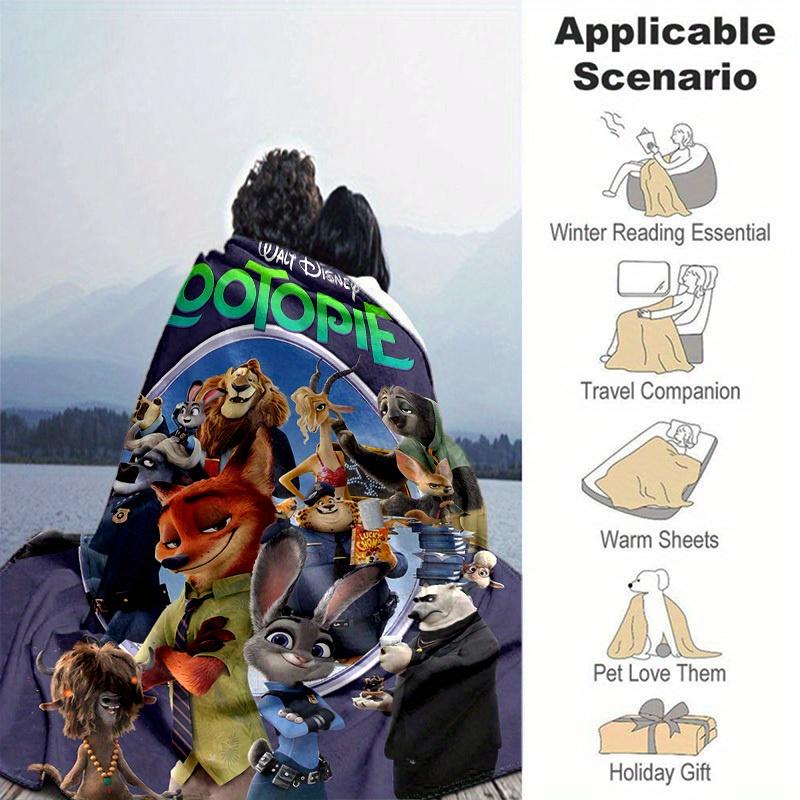 1pc, Zootopia-Inspired Home Decor: Cozy Blankets Perfect for Bedroom, Living Room, Travel, Camping, Car