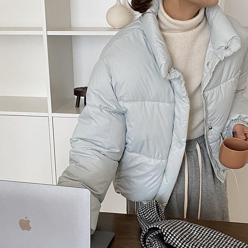 2023 New Standing Collar Fashion Casual Short Down Coat Female Student Coat Winter