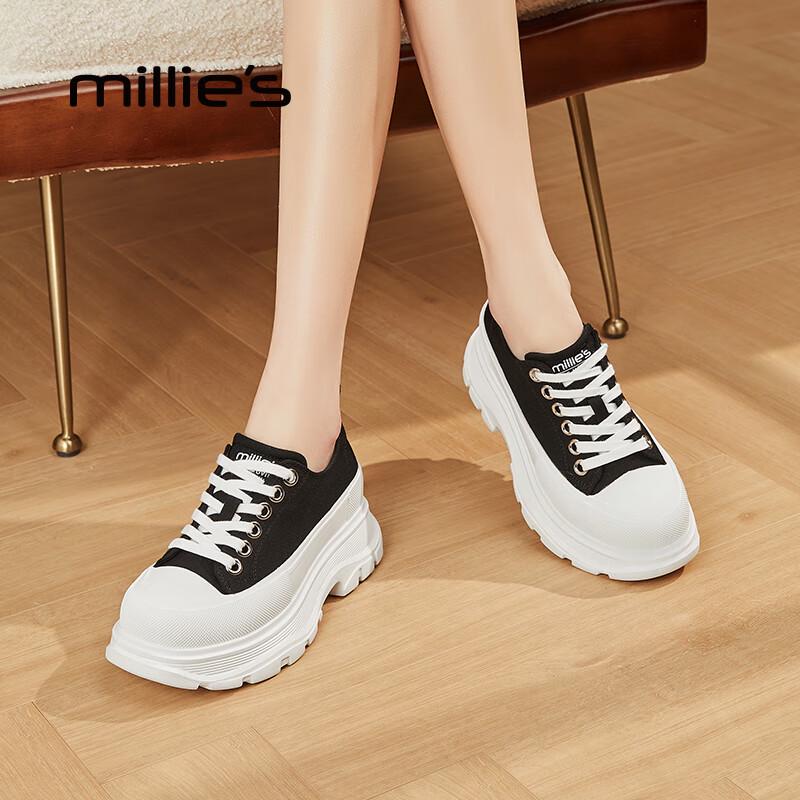 Millies Women s Platform Internal Height-Increasing Casual Shoes EU 36
