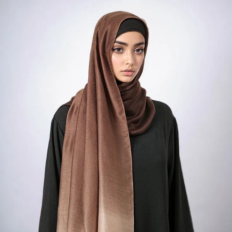 Neue Batik-Baumwoll-Hijabs für Frauen Schal Einfache Schals Wickel Femme Musulman Ombre Viskose Kopftuch Islam Turban Stirnband Schal