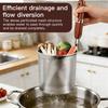 12CM Stainless Steel Pasta Strainer with Wooden Handle Hanging Hook Noodle Strainer Reusable for Vegetable Dumpling Food