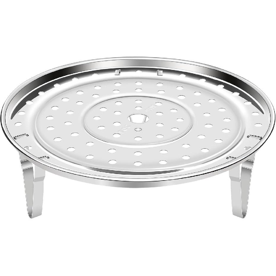 Mini Skater 1 Pack Stainless Steel Steamer Rack Stand Thicken Pressure Cooker Canning Racks with Detachable Legs for Stock Pot Steaming Tray Pans
