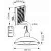 Lampa Solarna Led Ogrodowa Wisząca Kinkiet Czujnik Zmierzchu + Pilot