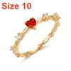 Romantic Red Heart Brass Inlaid CZ Zircon Finger Rings For Women Men Minimalist Heart Wedding Bridal Finger Ring Dating Jewelry