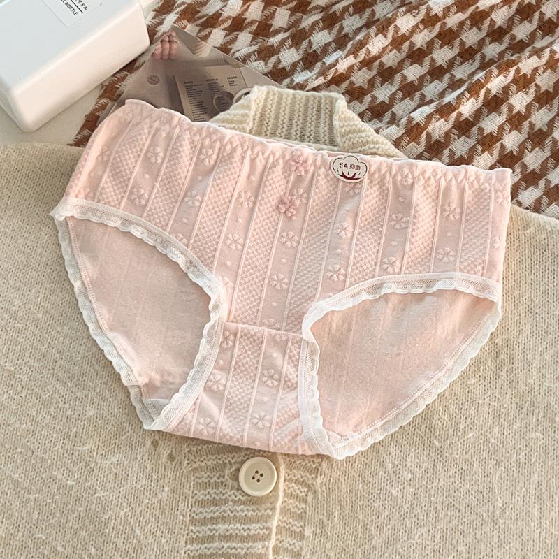 Damen Sommer Reine Baumwolle Taille Bequem Atmungsaktiv Dreieck Slips