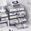 Desktop Storage Box Organizer Drawer-type Transparent Dormitory Study Table Stationery Storage Box Acrylic Desk Pen Book Rack