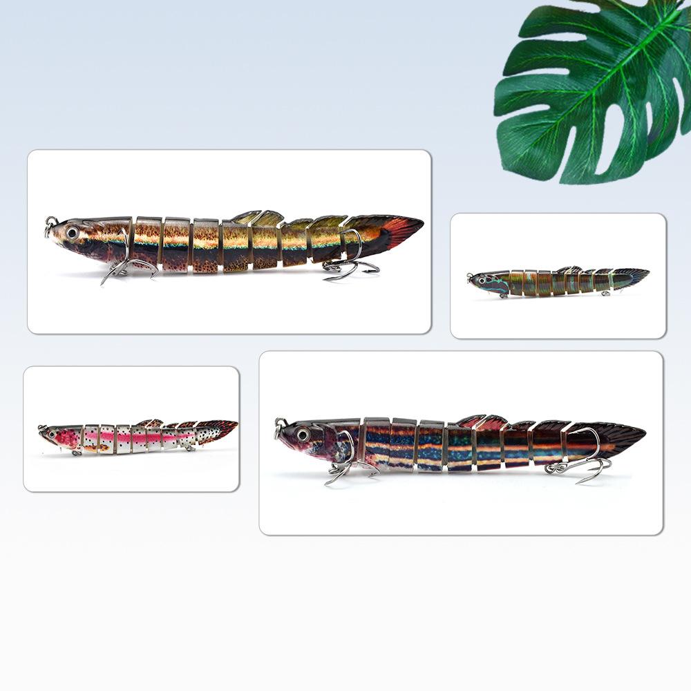 Cloth Strip Link, Flexible Swimming Posture, Multi-Section Fish 9 Sections, Loach Freshwater Simulation Bait Abs Plastic Simulation Luya Fish