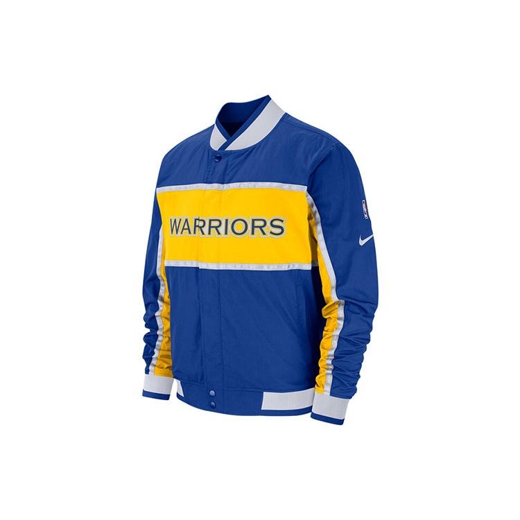 Nike NBA Golden State Warriors Basketball Sports Colorblock Jacket Blue Men s AJ9152-495 XL
