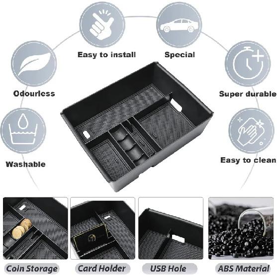 Armrest Storage Center Console Organizer for 2024-2026 Lexus TX 350 Accessories 350/500h/550h+ Center Console Storage Box Tray