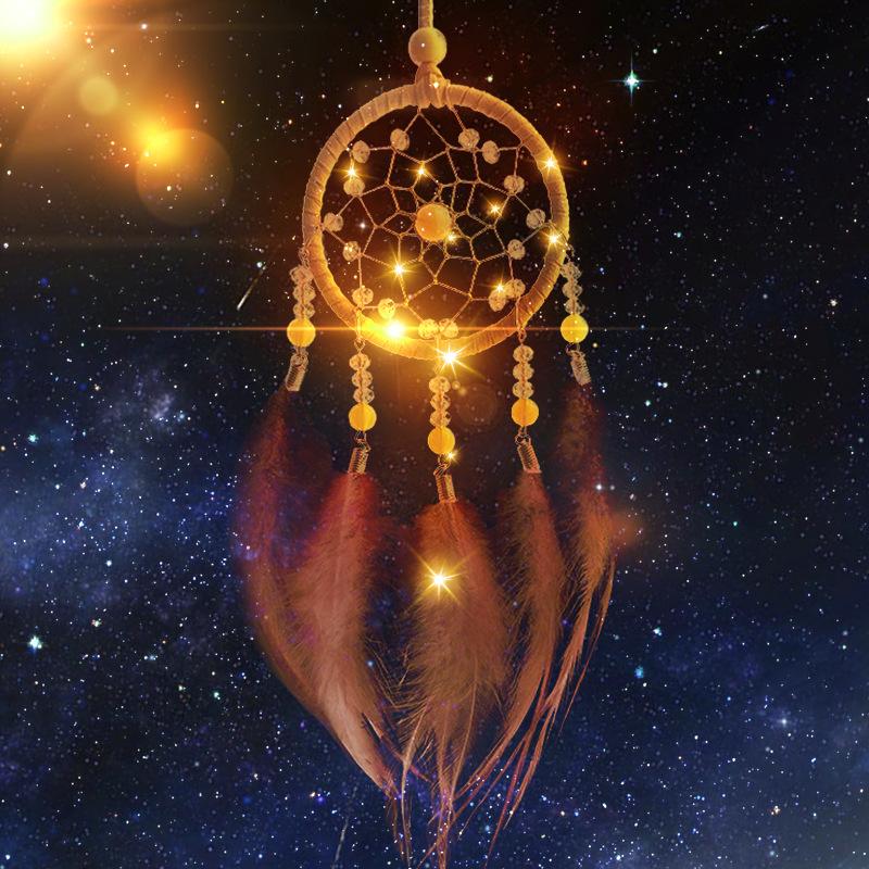 Dream Catcher Feather Wind Chime Indian Style Decoration Home Car Pendant Balcony Window Decoration Party Holiday Gifts