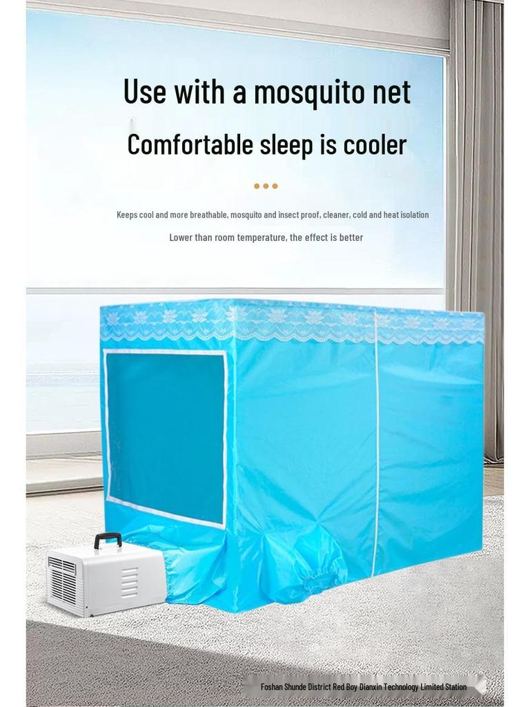 Portable Negative Ion Air Conditioner with Free Mosquito Net Installation