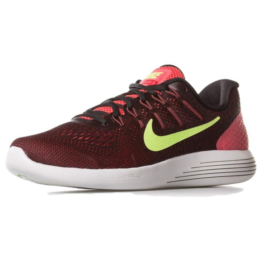 Nike Lunarglide 8 Lace-Up Cushioning Non-Slip Low-Top Running Shoes Men sneaker Red 843725-801