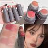 MYHO Dual-Use Matte Blush & Lip Stick - Long-Lasting, Natural Finish with Double-Headed Sponge.