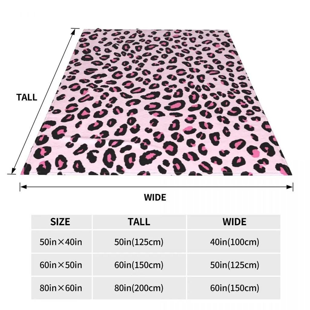 Cute Leopard Print Blanket Fleece Winter Multifunction Super Warm Throw Blankets for Home Travel Quilt