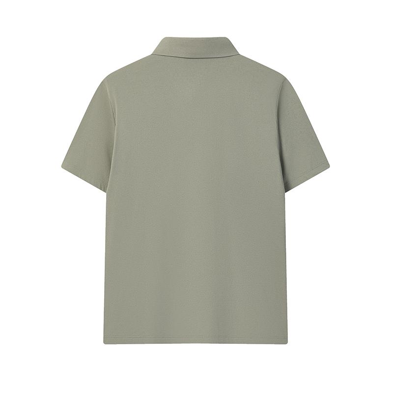 Fila F.C. Classic Minimalist Basic Casual Light Business Versatile Comfortable Knitted Short Sleeve Polo Shirt Men Tops Green Khaki F11M621103FLK