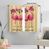 2pcs,2D Plane Printing Light Filtering Curtains Stylish Flamingos Polyester Fabric (without Rod) All Seasons Perfect for Bedroom