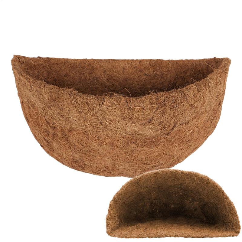 Hanging Basket Liner Planter Round Durable Coconut Fiber Replacement Liners for Flower Pot Home Outdoor Garden Wall Decoration