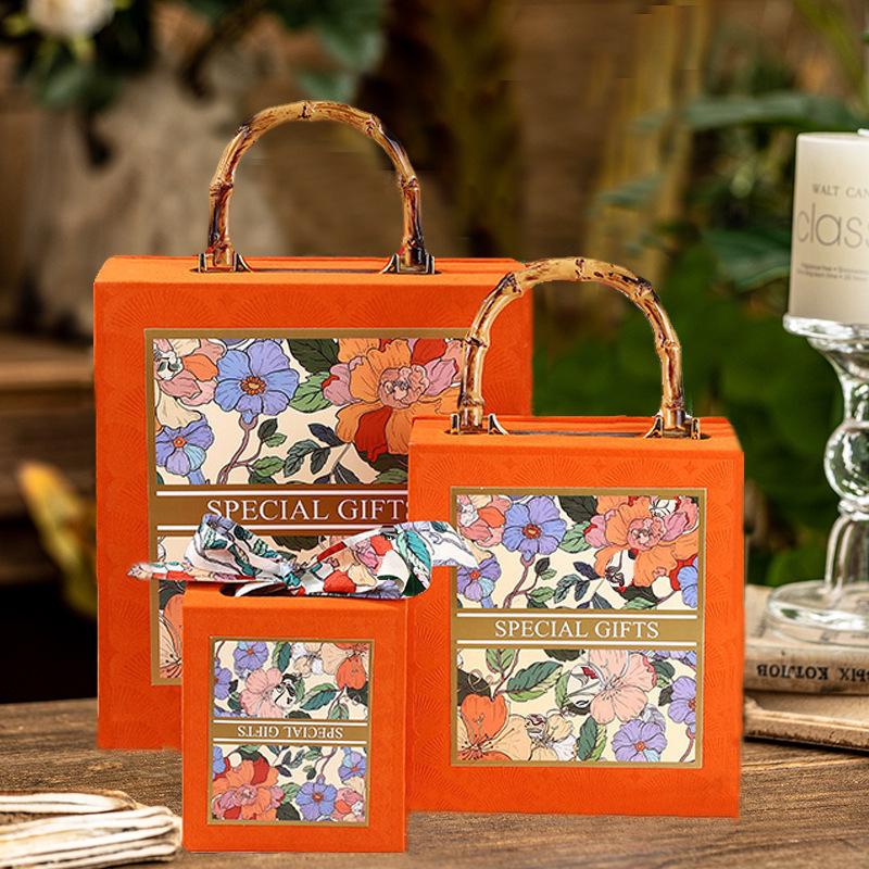 Bamboo Handbag Bridesmaid Gift Box - Wedding Favor & Candy Box