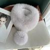 New Product Luxury, Good Quality, Exquisite Fox Hair Wide Version Suction Buckle Scarf, Fur Scarf, Big Ball Warm Scarf