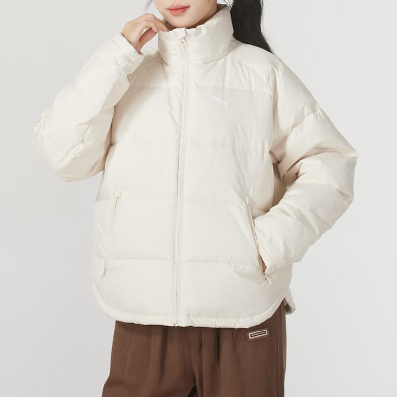 Puma Windproof Warm Outdoor Fashion Down Jacket Women Jacket Off-White 631635-80