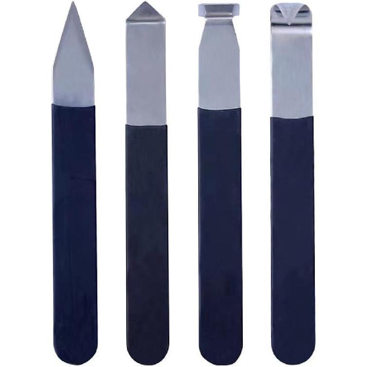 Wokyo Pottery Sculpture Tools Set of 4 Clay Plaster Molding Sculpting Tools Handmade Trimming Knives for Carving Craft Shaping