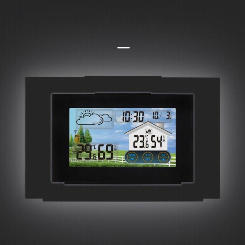 Wireless Weather Forecast Station Featuring 433MHz Remote Sensors Digital Calendar Alarm Temperature Humidity Monitor