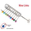 Nine-Ring Metal Puzzle - Eight-Piece Disentanglement Brain Teaser Set