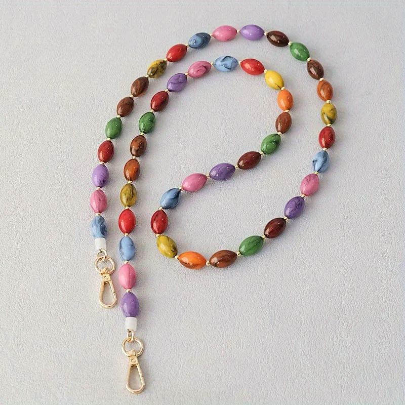 Multipurpose Beaded Pearl Strap Phone Chain Anti-lost 42cm Crossbody Bag Chain Sling 120cm Doll Chain Bag Accessory