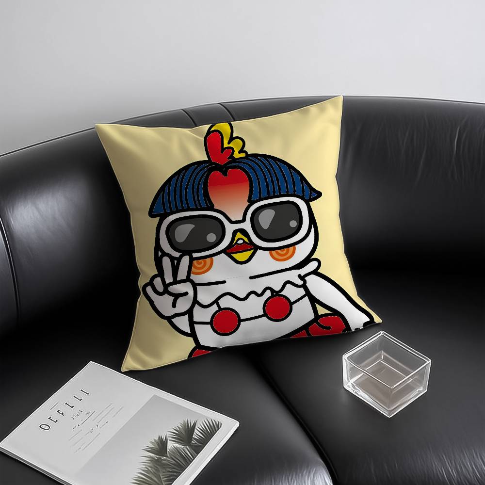 

Kwaii Anime B-Buldak RameSn Pillow Case Anti-dustmite Invisible zipper Sofa Bed 12x12Inch