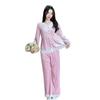 Herbst Winter Samt Nachtwäsche Pyjama Femme Hosenanzug Nachtwäsche Set Velours Pyjamas Weibliche 2PCS Sexy V-Ausschnitt Spitze Homewear