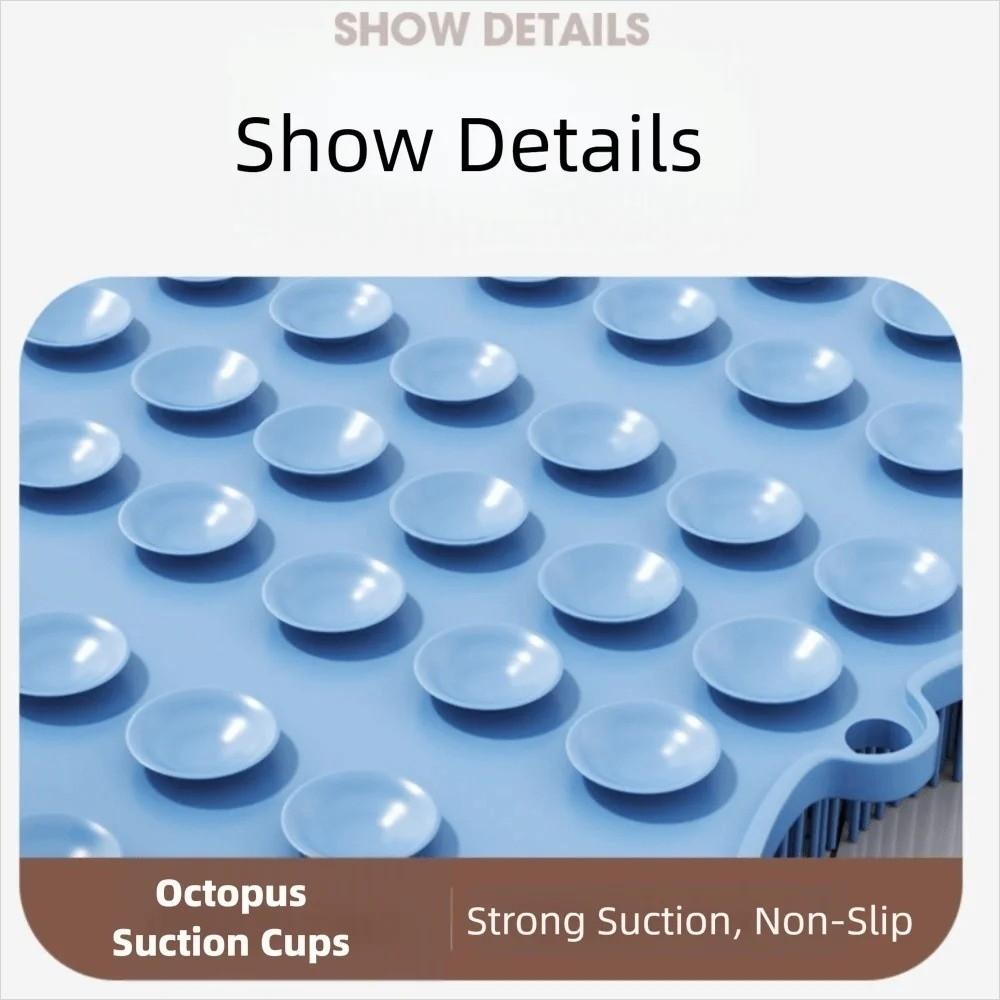 Suction Cups Cat Scratching Brush Soft Non-Slip Pet Massage Pad Exfoliating Self-grooming Shower Massage Brush Shower Use