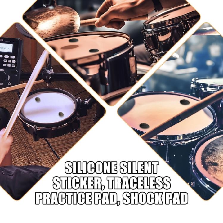 Drum Set Silicone Silencers Shock Absorbing Practice Pads Noise Reduction Pads Suitable for Quiet Training Event