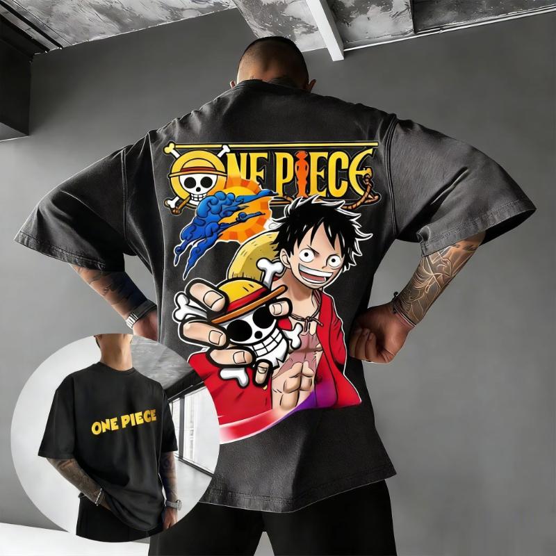 Oversized Vintage One Piece Luffy Anime Graphic T Shirt Men Women Short Sleeve Tee 2026 Summer Y2k Streetwear Casual Tops Unisex