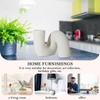 Mehrzweck-Weiße Keramikvase Verdrehte Rohrform Moderne Vase Rohrförmige Keramikvase für Wohnzimmer/Hochzeit/Büro/Dekoration